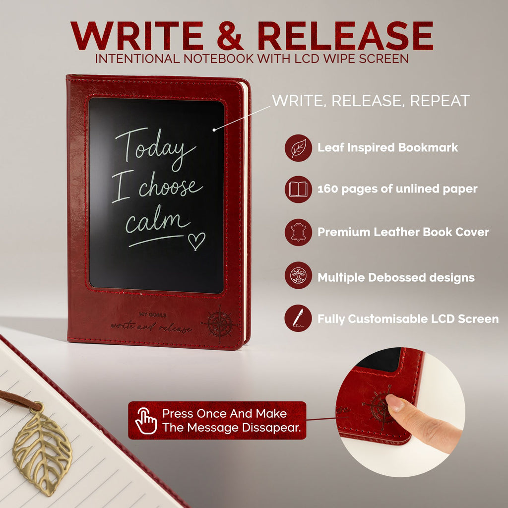 Write & Release Red A5 LCD Notebook