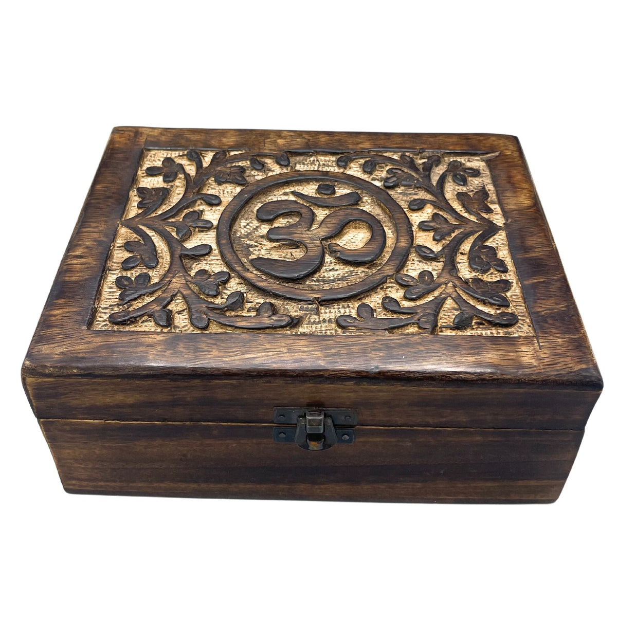 Large Om Wooden Keepsake Box