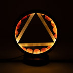 Gemstone Halo Lamp - Fire - Carnelian & Selenite