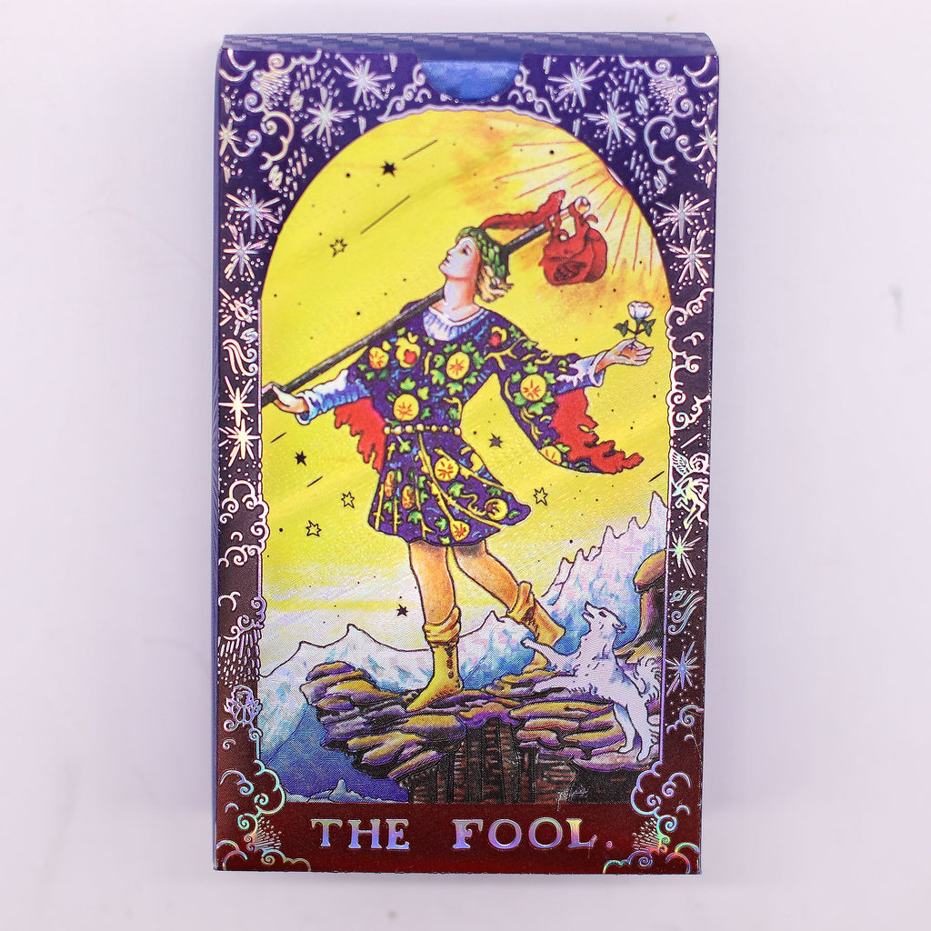 Mandala Blue Foil Tarot Card Set  with booklet