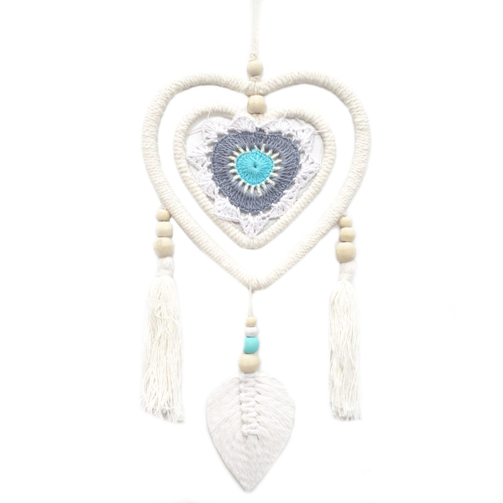Blue Heart Dreamcatcher | Medium 35cm | Handmade in Bali