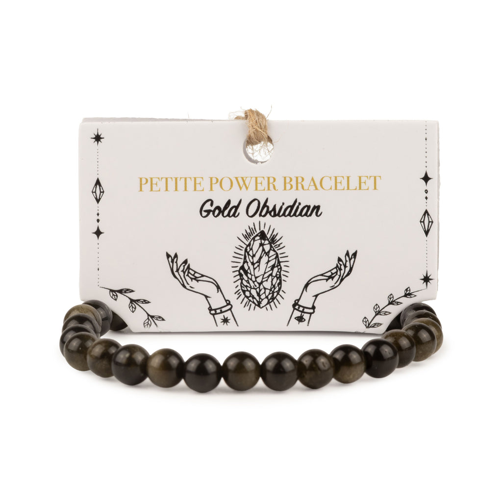 Gold Obsidian Petite Power Bracelet