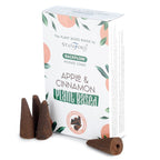 Plant Based Backflow Incense Cones - Apple & Cinnamon | Pack of 12