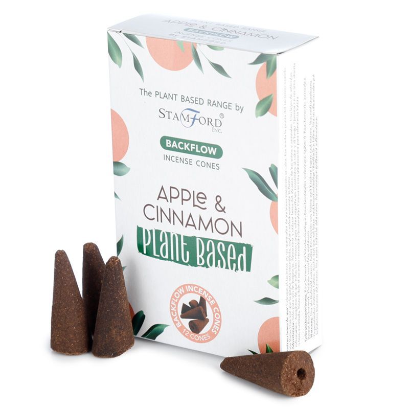 Plant Based Backflow Incense Cones - Apple & Cinnamon | Pack of 12