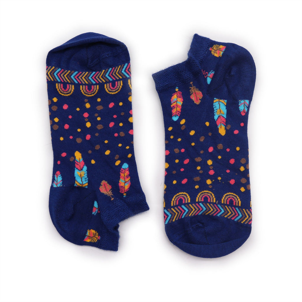 S/M Hop Hare Bamboo Socks Low Indian Feathers