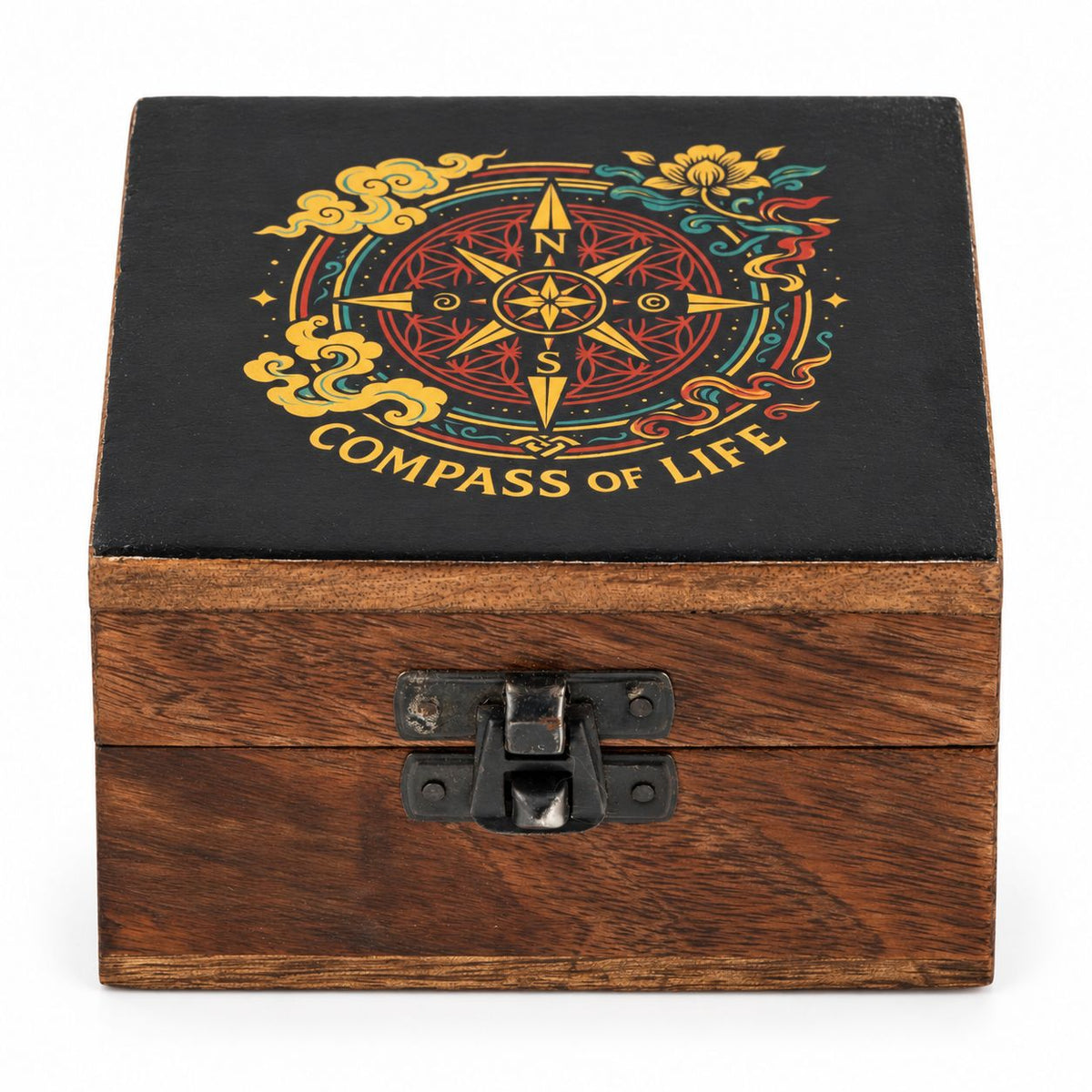 Compass of Life Small Enamelled Keepsake Box