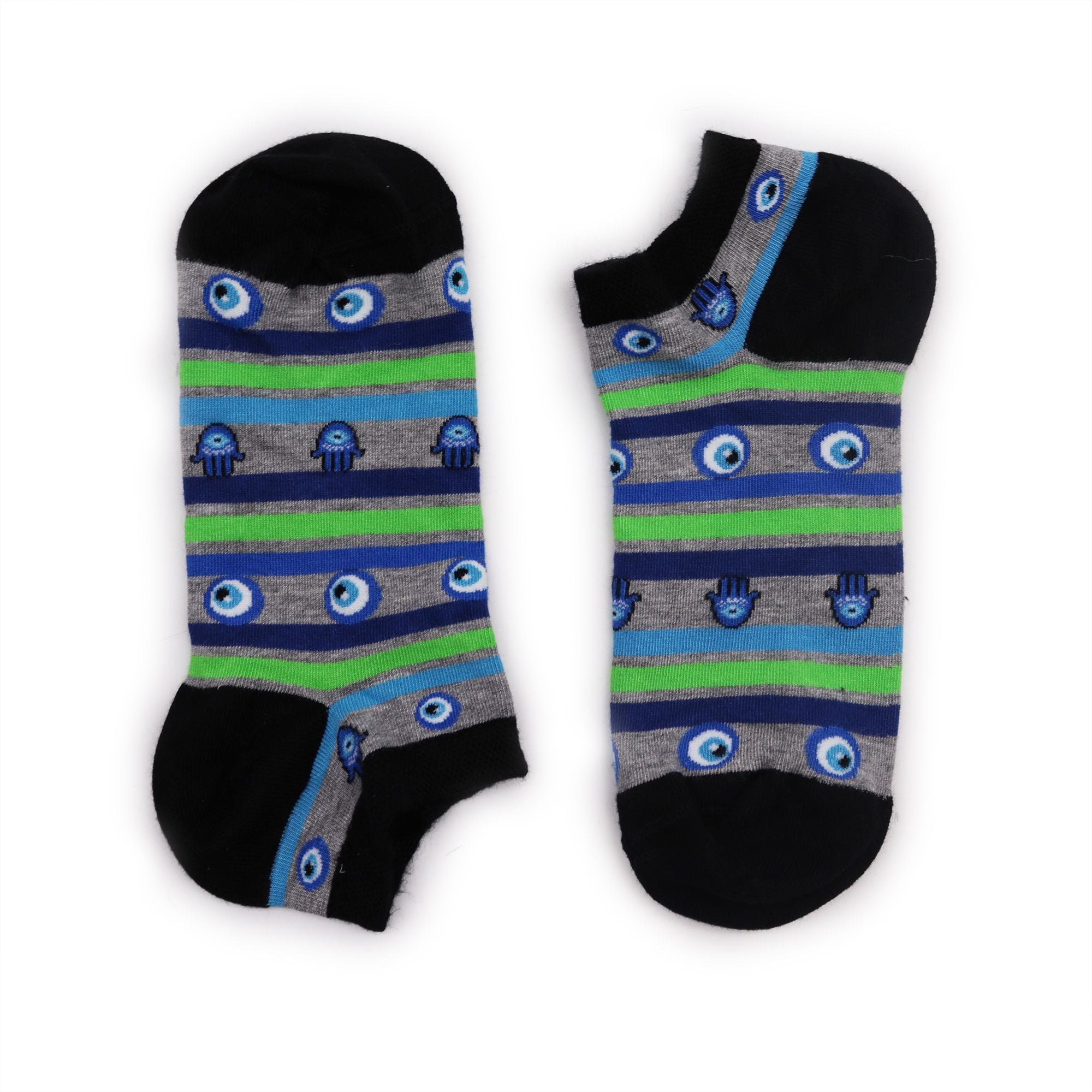 Hop Hare Bamboo Socks Low | Evil Eye & Hamsa | UK 3.5–6.5