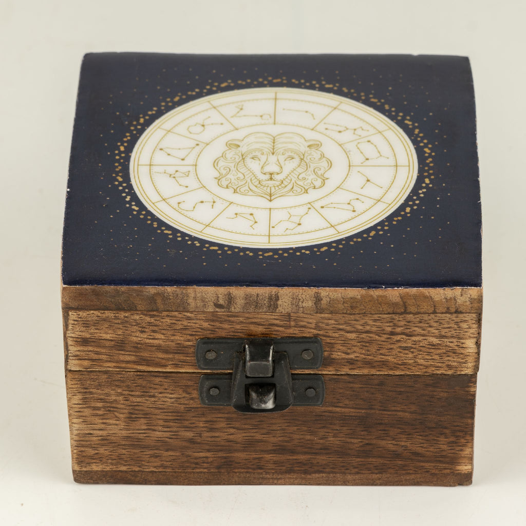 Leo Small Enamelled Keepsake Box
