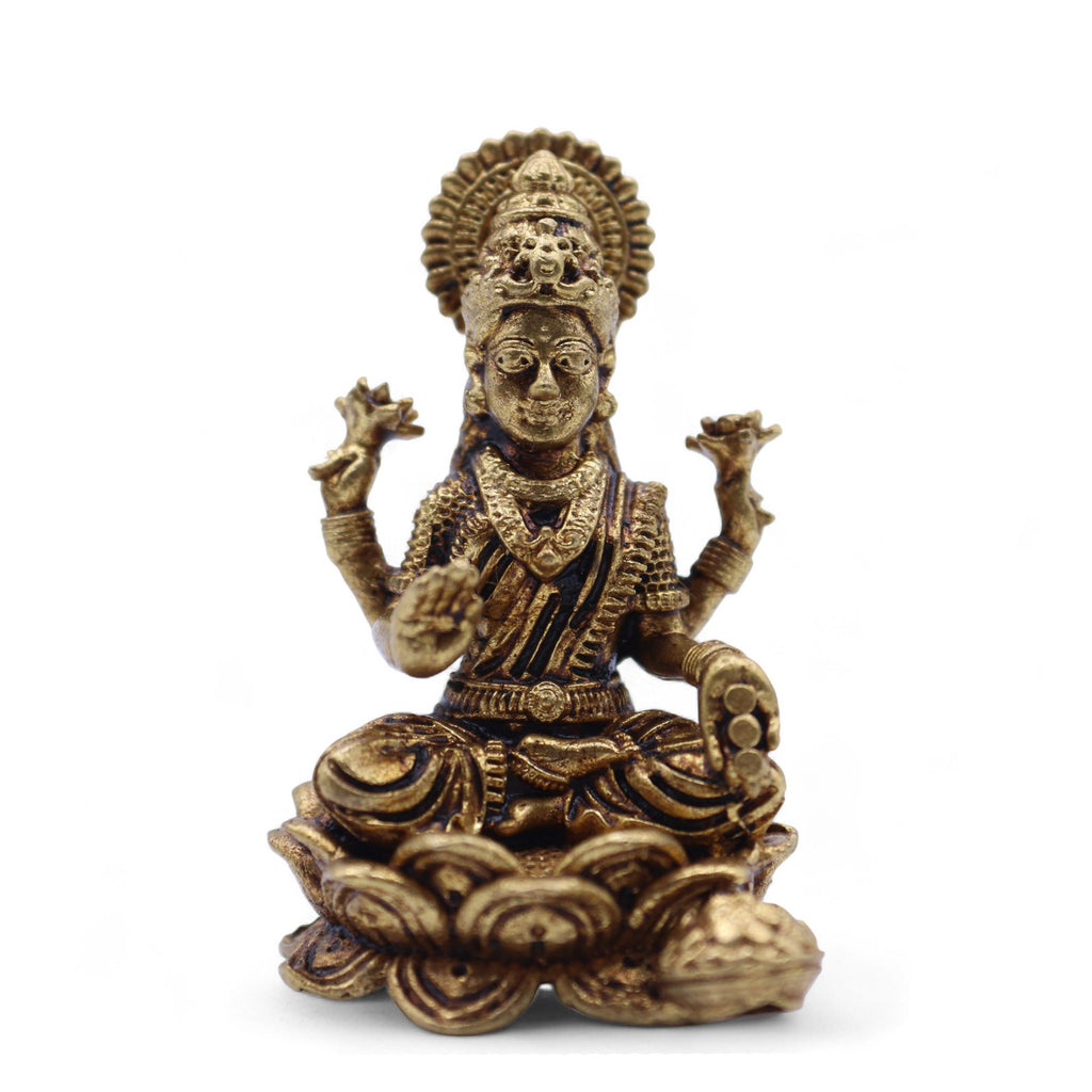 Laxmi  Brass Miniature God 37mm