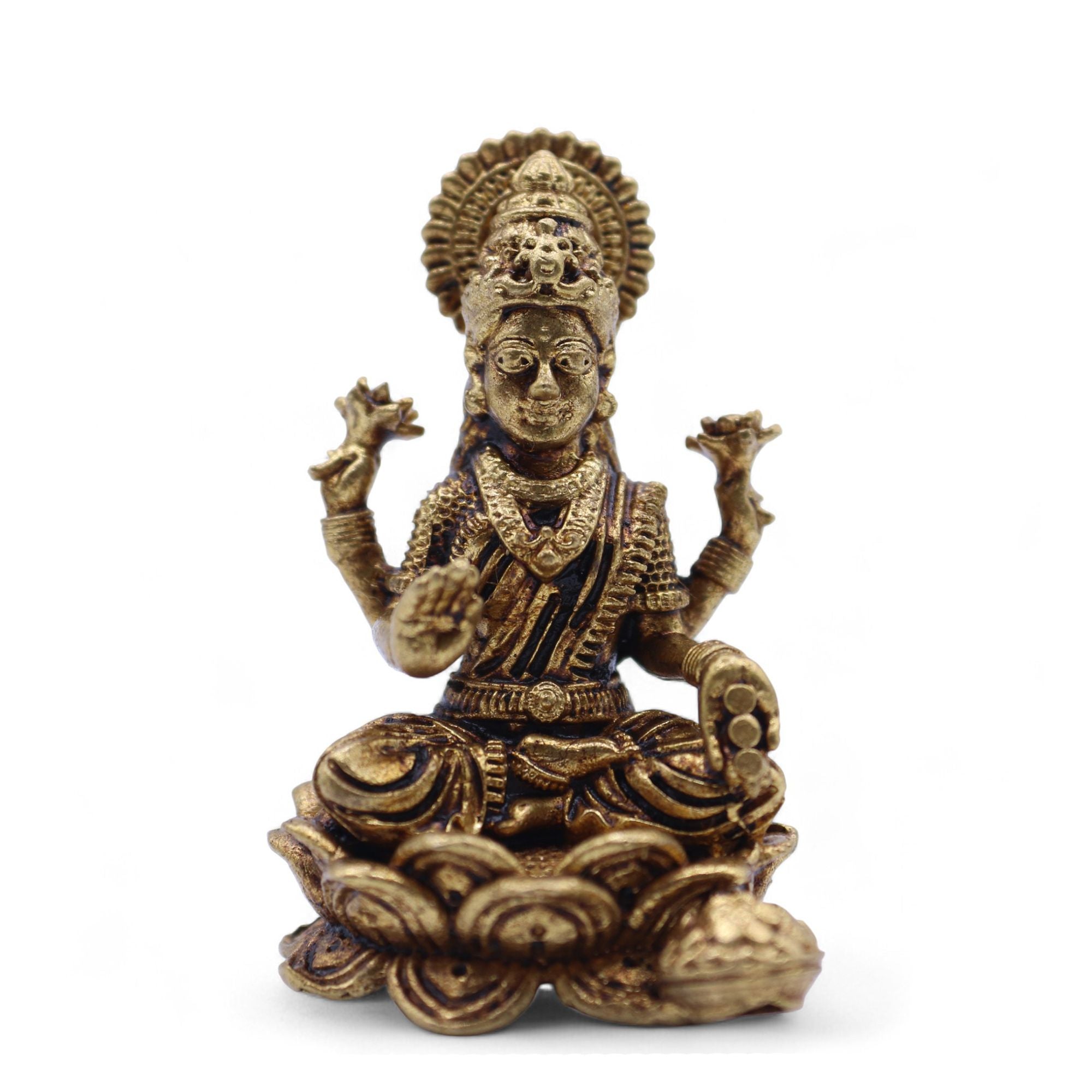 Laxmi  Brass Miniature God 37mm