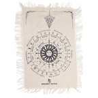 Sun Face Pendulum Divination Cloth | Natural & Black | Ancient Witch