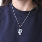 Tiger Eye Guardian Angel Pendant Necklace