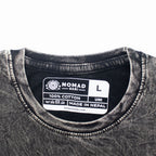 Nomad Sari Stonewashed Cotton T-Shirt | Compass of Life | Charcoal | Large