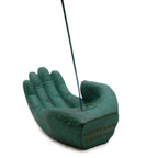 Earth Protect Hand Incense Burner - Green Stone Ritual Holder