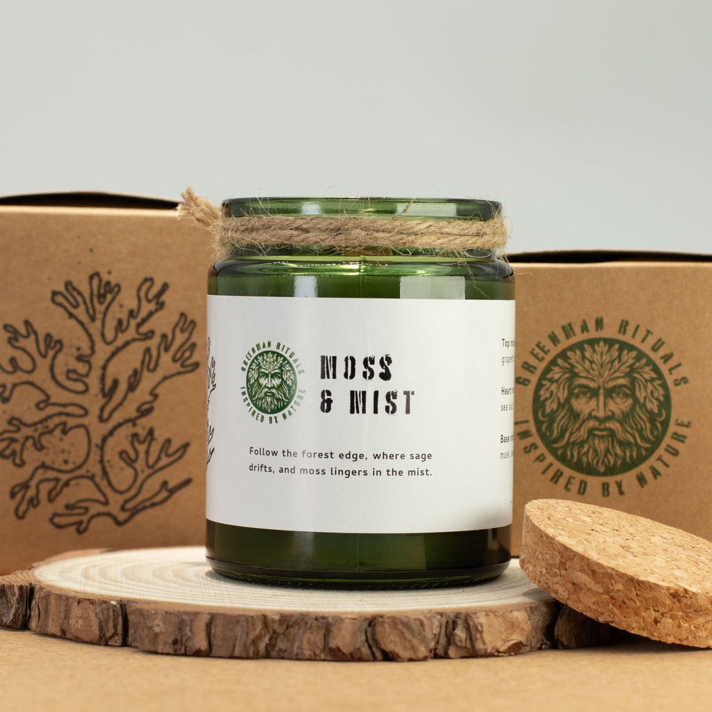 Greenman Moss & Mist Woodwick Soy Candle
