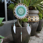 Elemental Spirits Dreamcatcher | Large Turquoise 65cm | Handmade in Bali