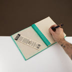 Lokta Mini Tiles Teal Notebook Large