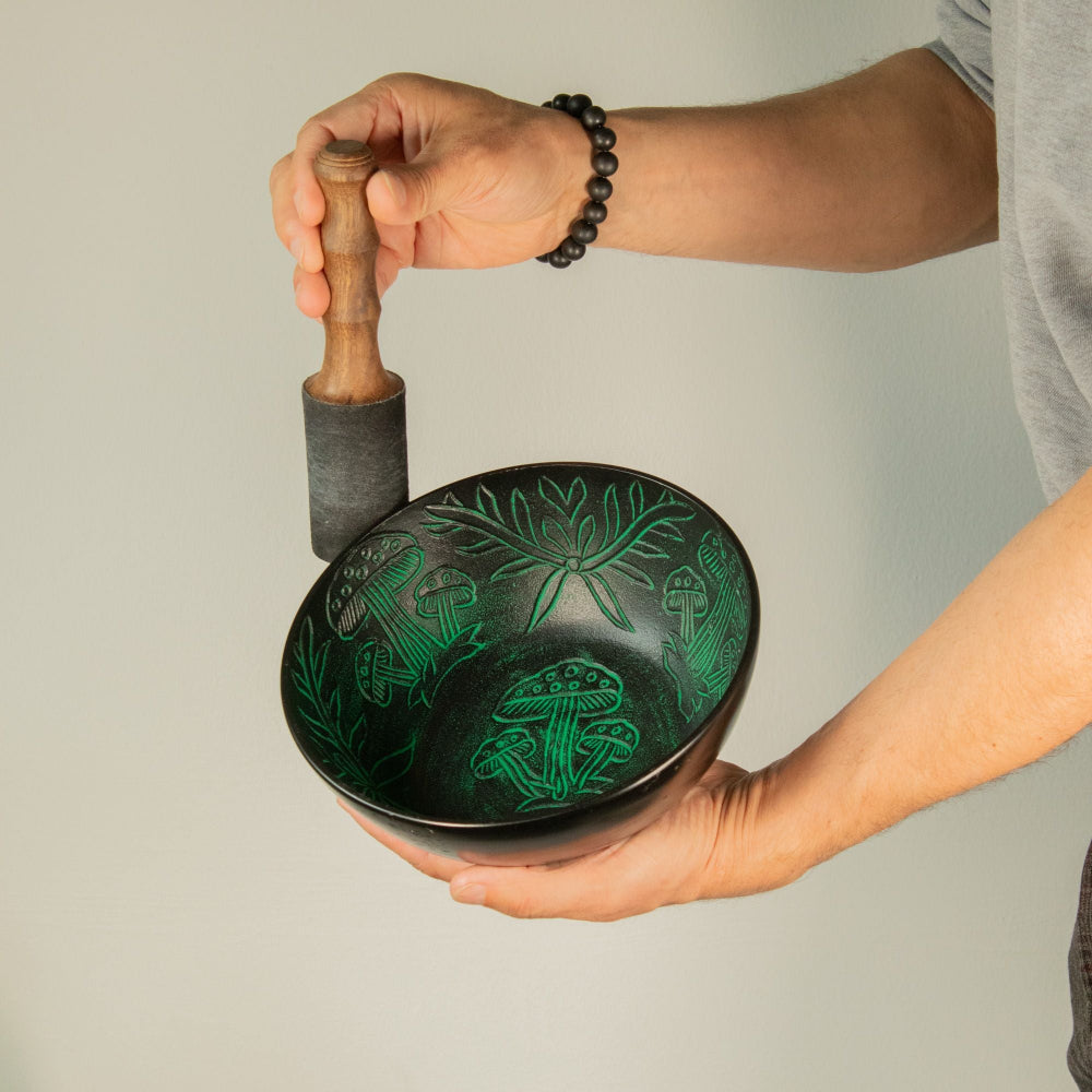 The Mushroom Grove Singing Bowl — Green