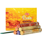 HEM Resin Incense Collection - 6 Assorted Packs with Ashcatcher