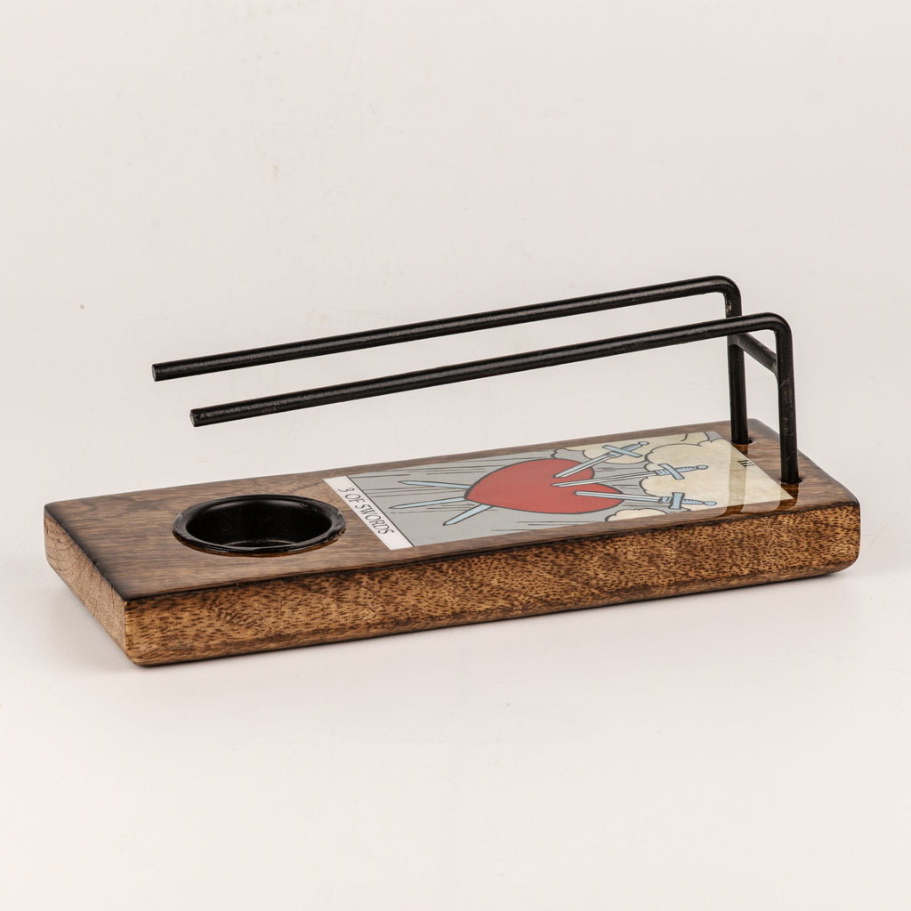 Three of Swords Large Enamelled Sage Stick Burner