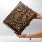 Mango Carved Tea Box  12 compartments
