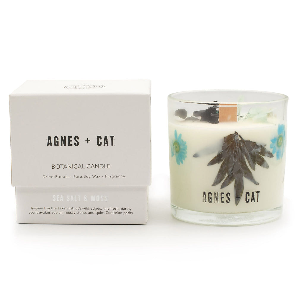 Agnes + Cat — Botanical Soy Wax Candle — Sea Salt & Moss