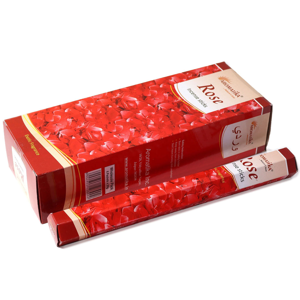 Rose Charcoal-Free Hex Incense Sticks - Aromatika