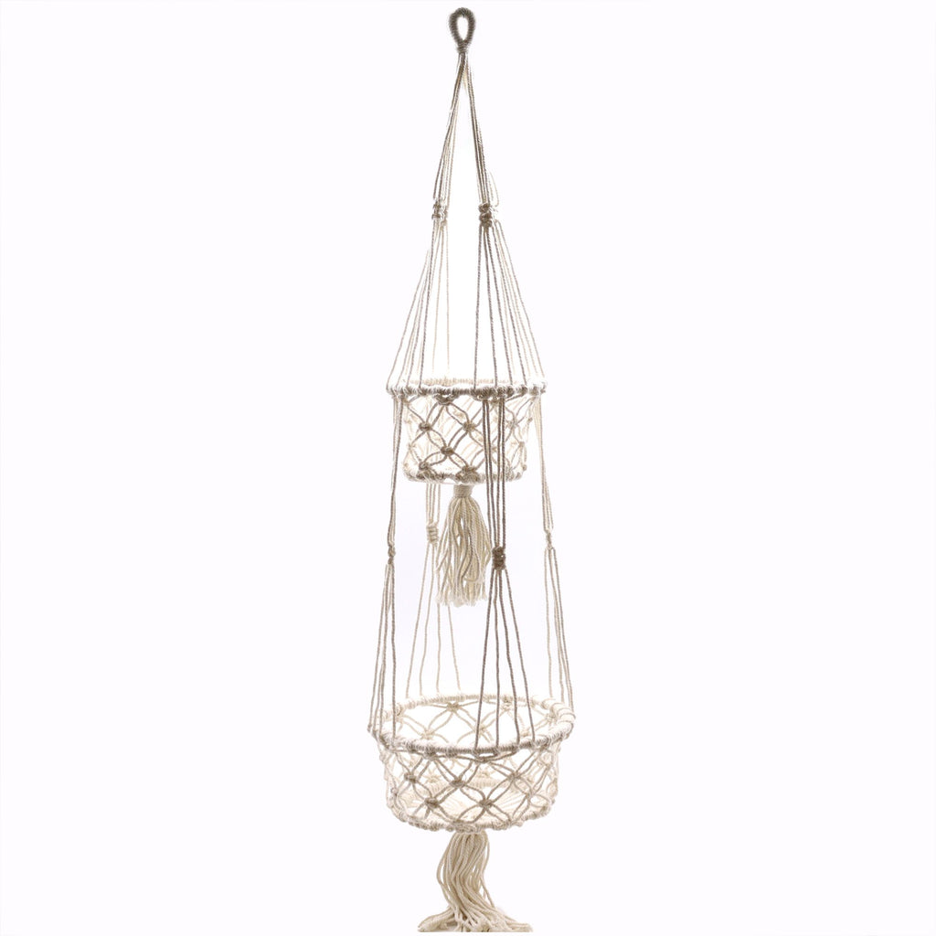 Double Holder Macrame Pot Holder