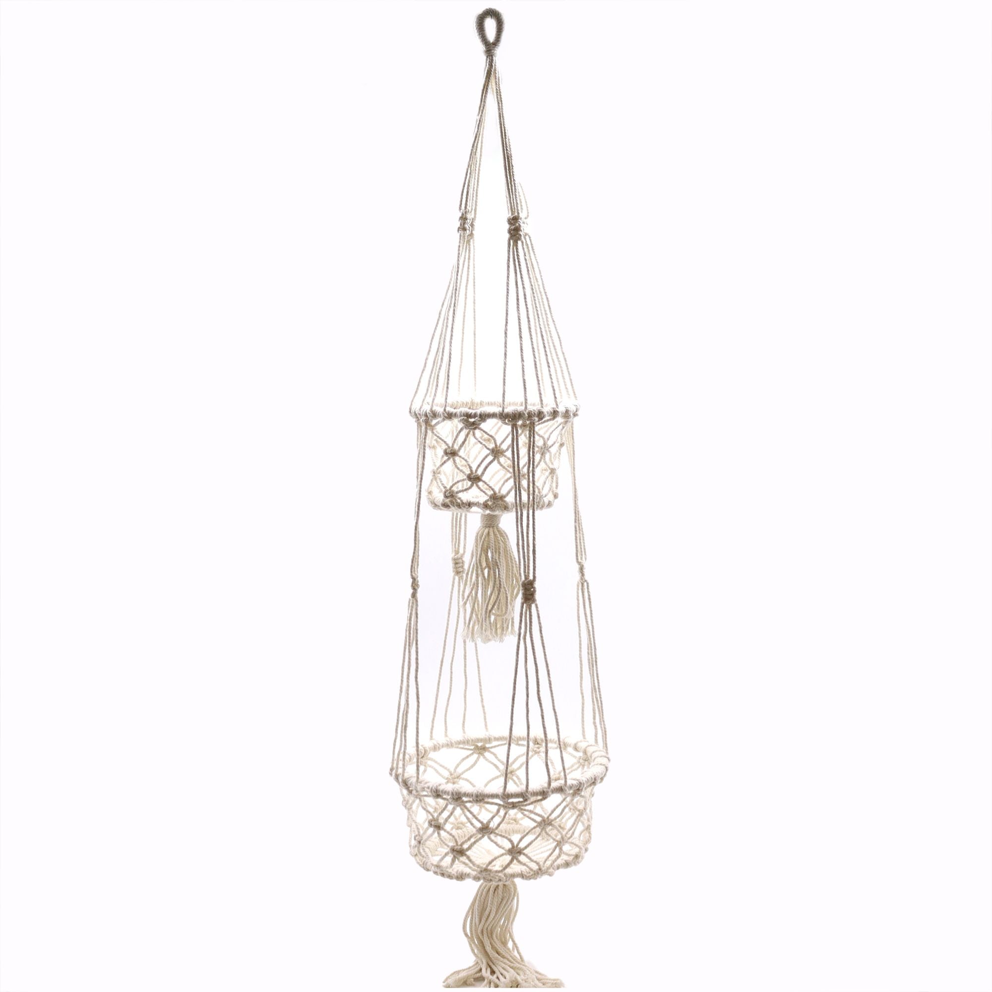 Double Holder Macrame Pot Holder