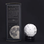 White Howlite Gemstone Planet | Moon | Solar Goldstone Stand