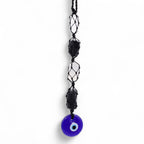 Evil Eye Black Tourmaline & Selenite Tumble Hanging Stone Pendant