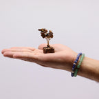 Tigereye (15 stones) Mini Gemstone Tree On Wood Base