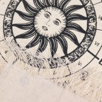 Sun Face Pendulum Divination Cloth | Natural & Black | Ancient Witch
