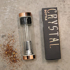 Amethyst Crystal Glass Tea Infuser Bottle | Rose Gold | 500ml
