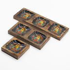 Buddha Enamelled Mango Tray Set