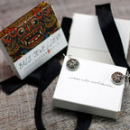 Classic Round Silver & Gold Earrings