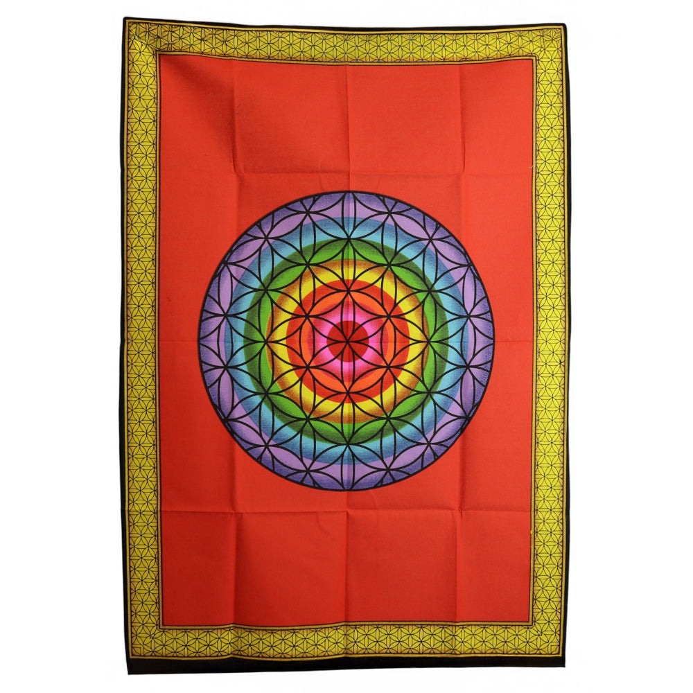 Cotton Wall Art Rainbow Flower of Life