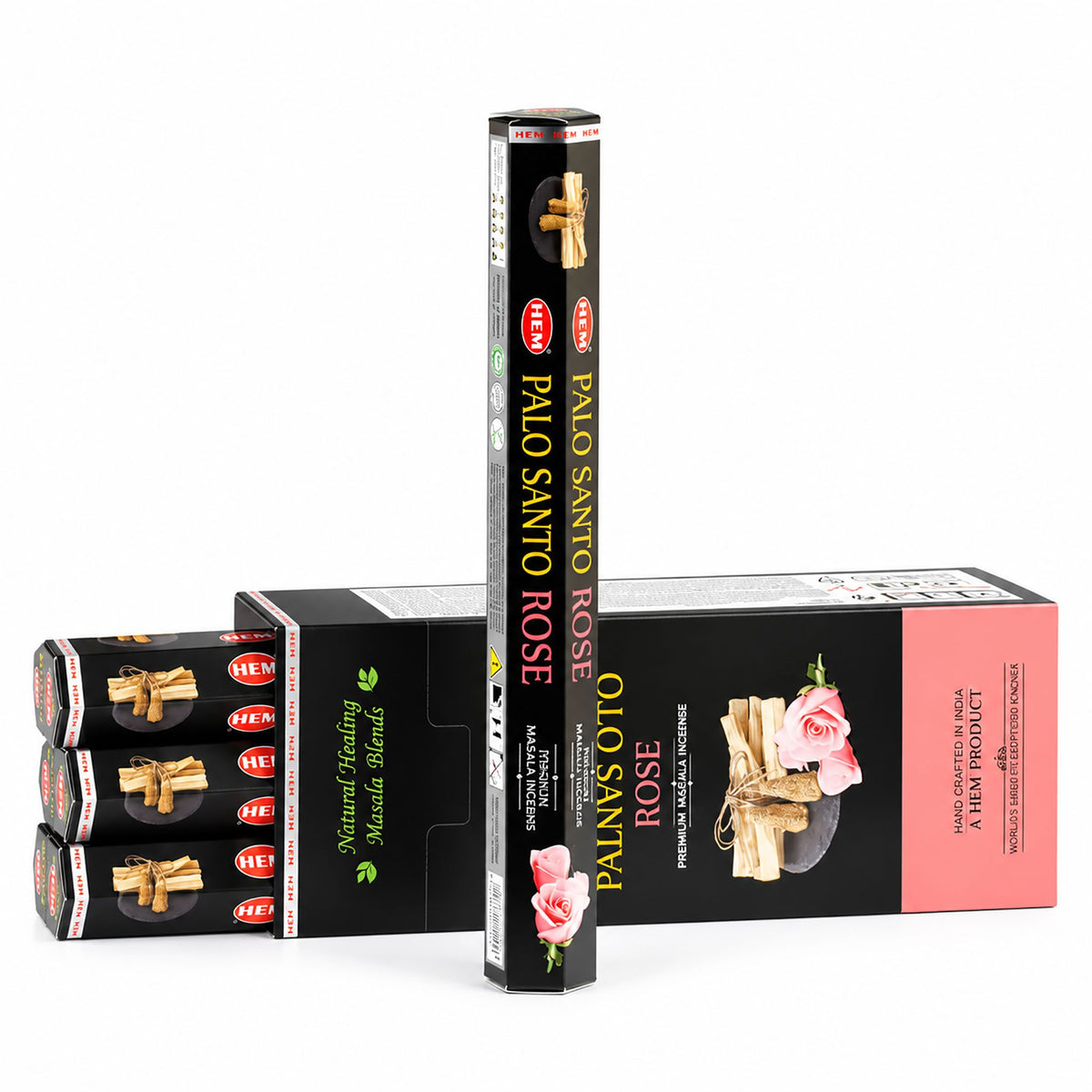Palo Santo Masala Rose Hexagonal Incense Sticks - HEM