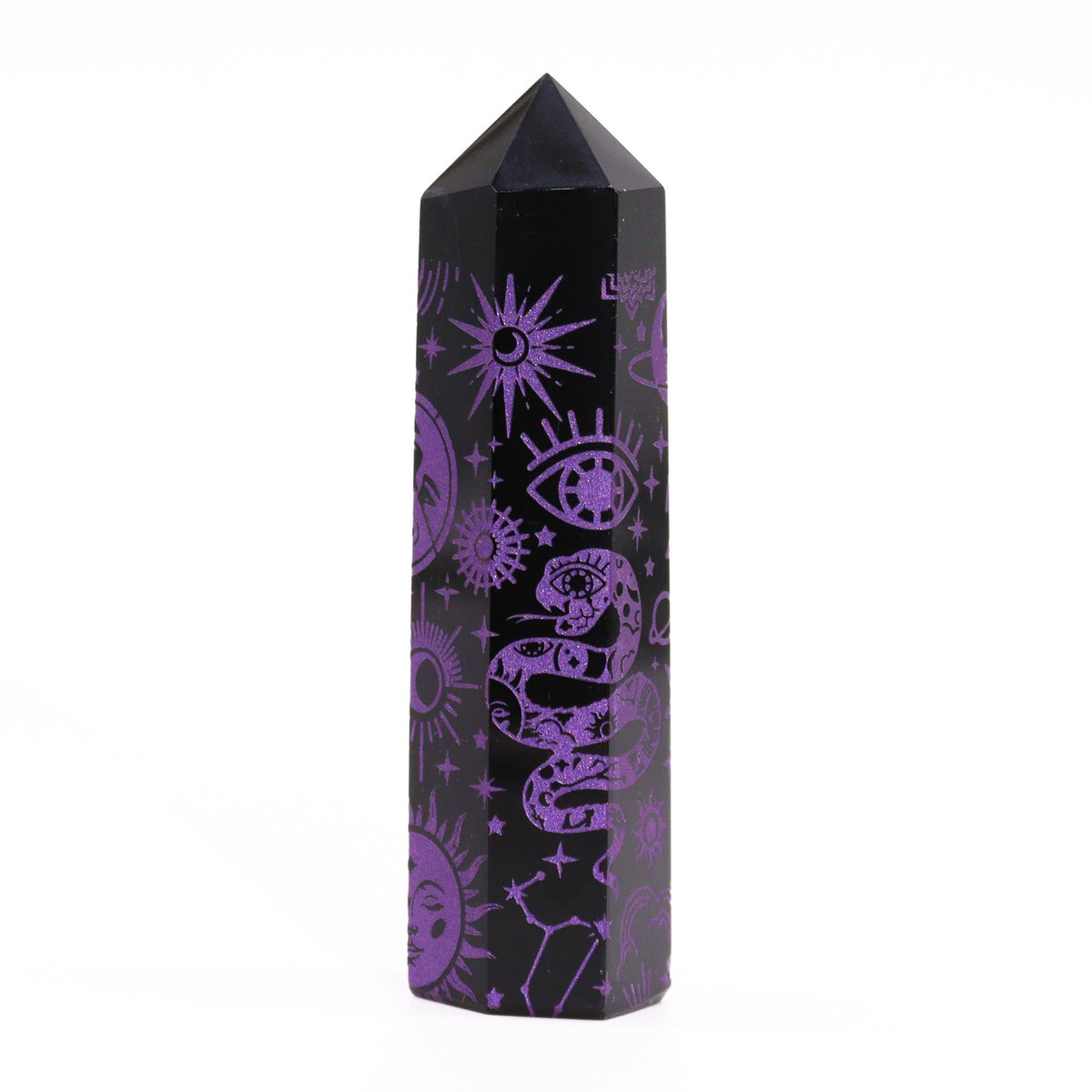 Mystic Story Deep Purple Black Obsidian Point