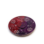 Floral Soapstone Disc Incense Holder (5 stick holder)