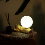 The Luna Cotton DriftGlow Lamp | Ivory