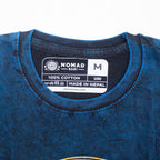 Nomad Sari Stonewashed Cotton T-Shirt | Stay Wild Moon Child | Blue | Medium