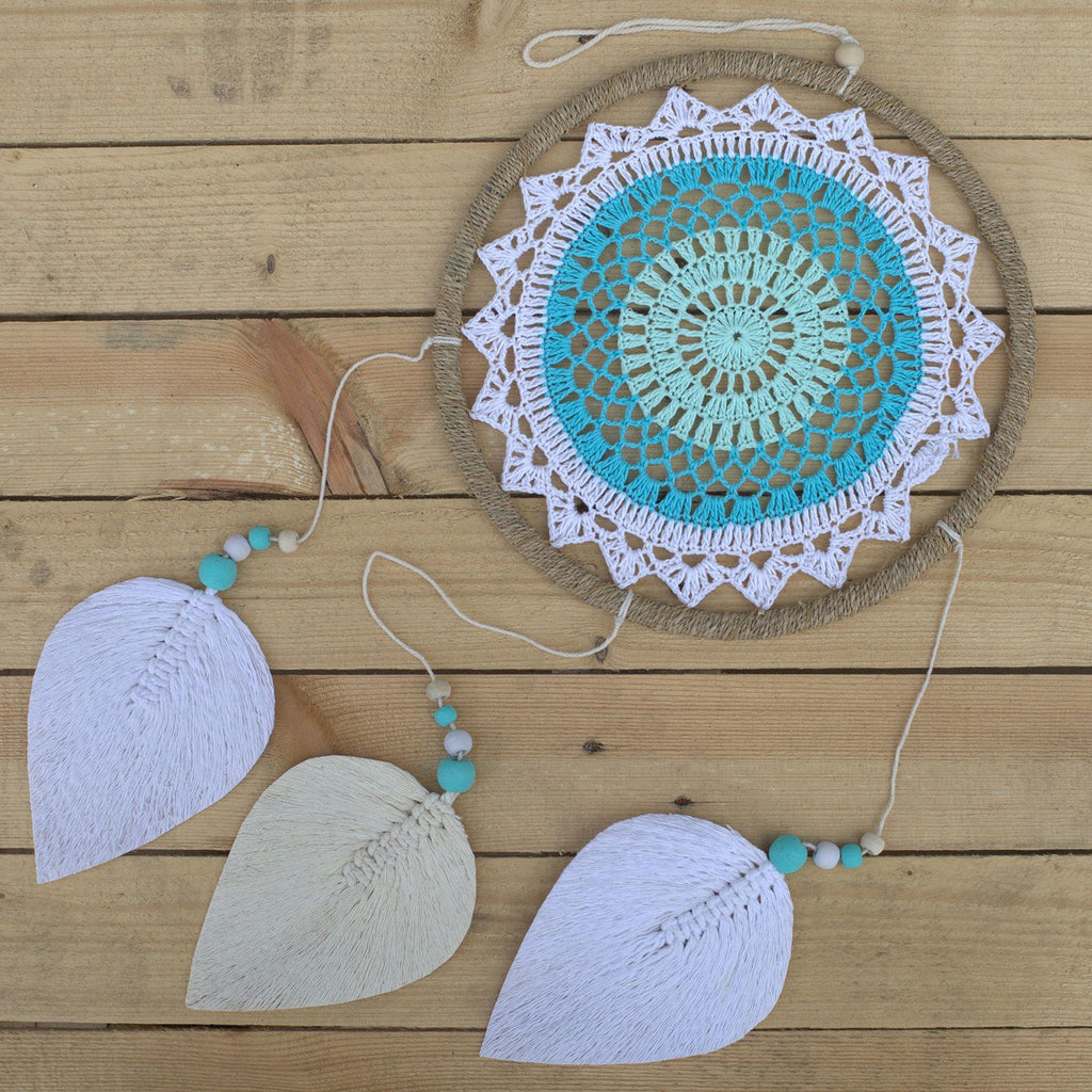 Elemental Spirits Dreamcatcher | Large Turquoise 65cm | Handmade in Bali
