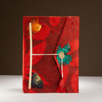 Lokta Bold Floral Ruby Notebook Large