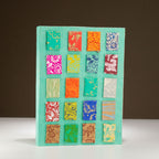 Lokta Mini Tiles Teal Notebook Large