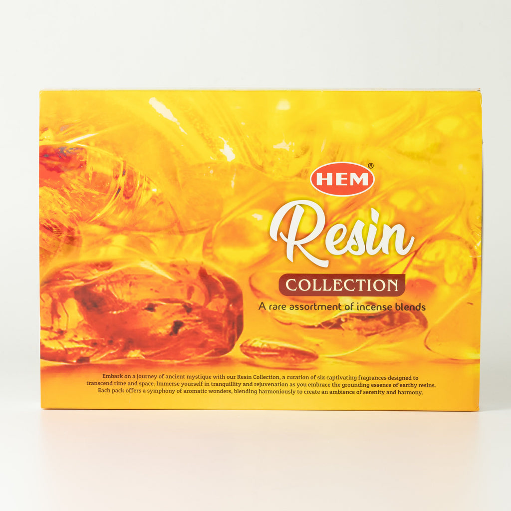 HEM Resin Incense Collection - 6 Assorted Packs with Ashcatcher