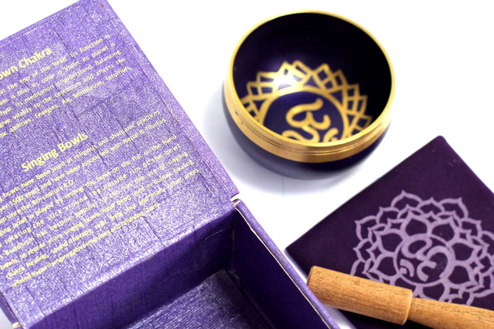 Crown Chakra Singing Bowl Set