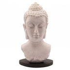 Buddha Bust Lamp | Lavender Crackle | Oval Stand