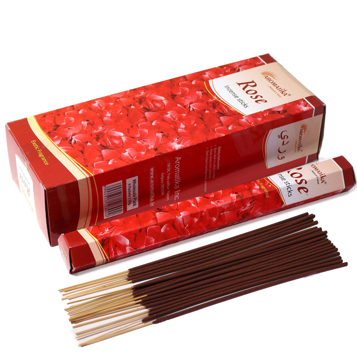Rose Charcoal-Free Hex Incense Sticks - Aromatika