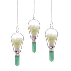 Green Adventurine Angel Pendulum with Ring